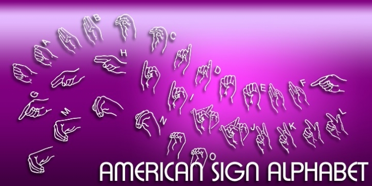 American Sign Alphabet font preview