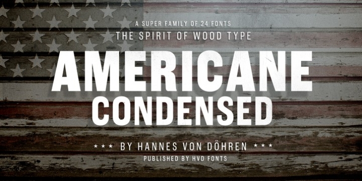 Americane Condensed font preview