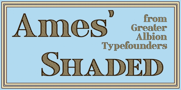 Ames' Shaded font preview