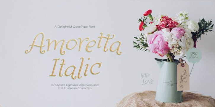 Amoretta font preview