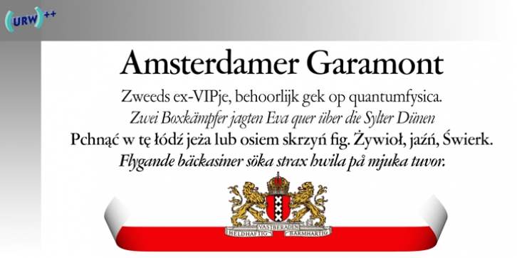 Amsterdamer Garamont font preview