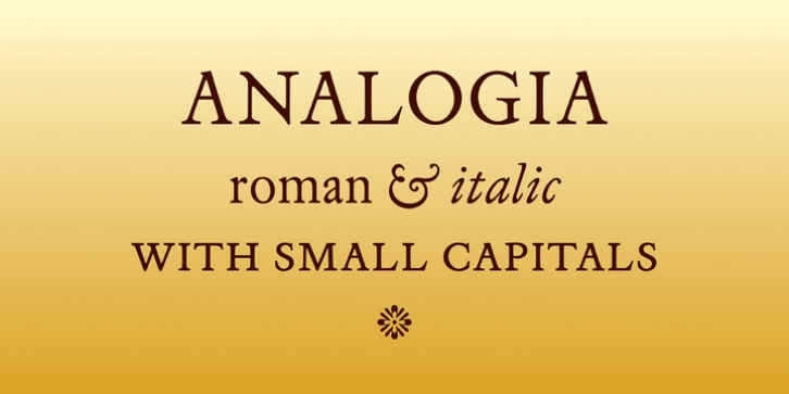 Analogia font preview