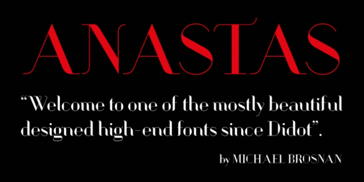 Anastas font preview