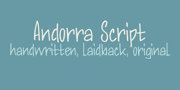 Andorra Script font preview