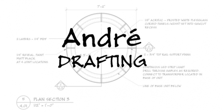 Andre Drafting font preview