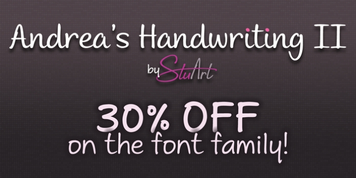 Andrea's Handwriting II font preview