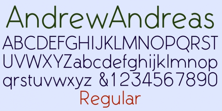 AndrewAndreas font preview