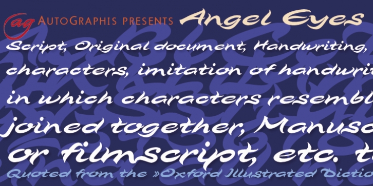 Angel Eyes font preview