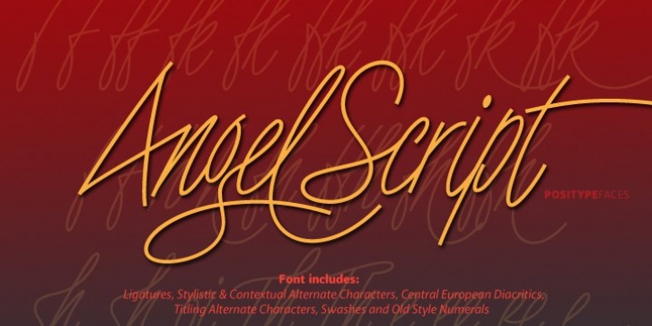 Angel Script font preview