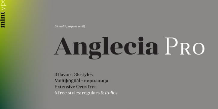 Anglecia Pro font preview