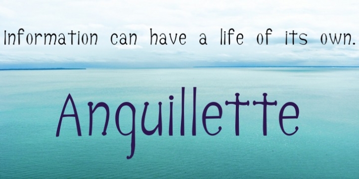 Anguillette font preview