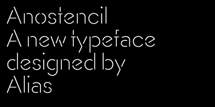 AnoStencil font preview