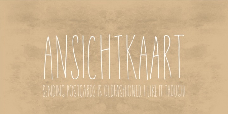 Ansichtkaart font preview