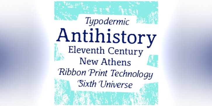 Antihistory font preview