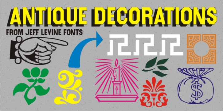 Antique Decorations JNL font preview