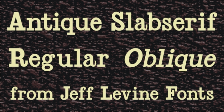 Antique Slabserif JNL font preview