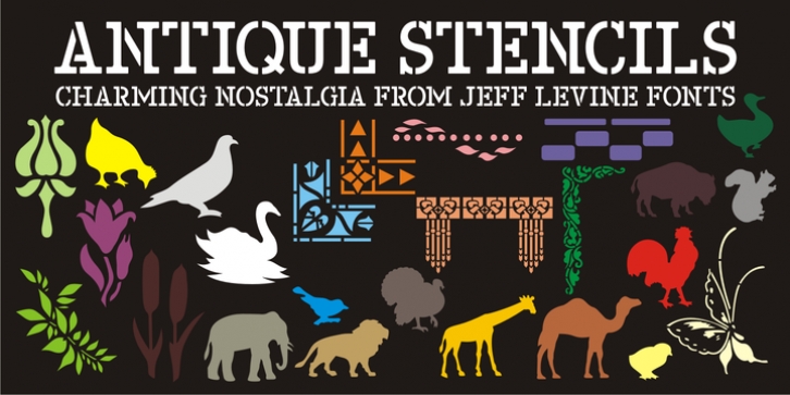 Antique Stencils JNL font preview