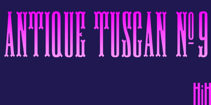 Antique Tuscan No 9 font preview