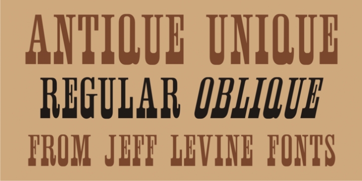 Antique Unique JNL font preview