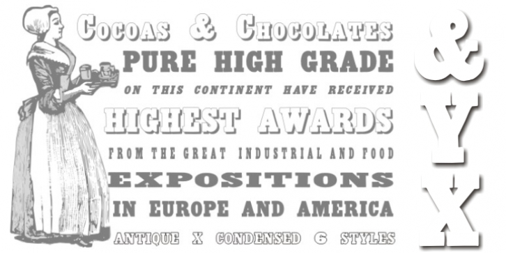 Antique X Condensed font preview