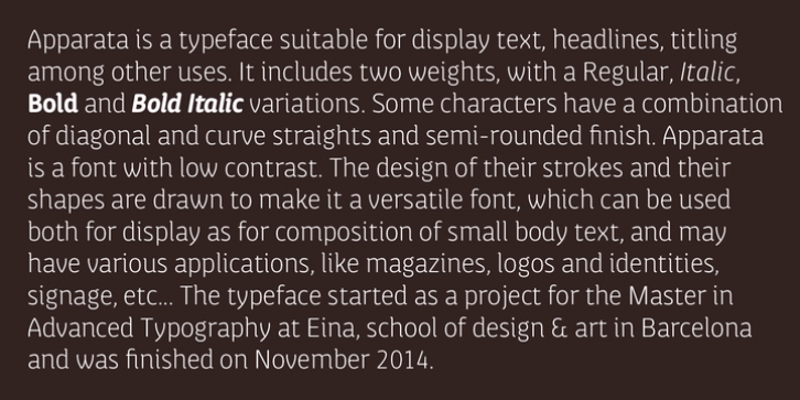 Apparata font preview