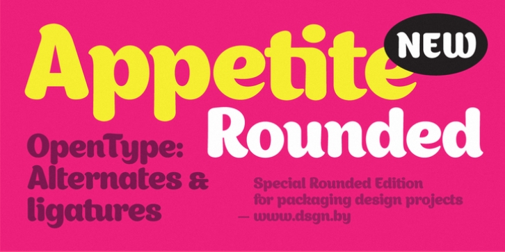 Appetite Rounded font preview