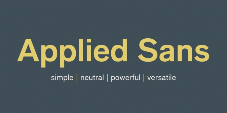Applied Sans font preview