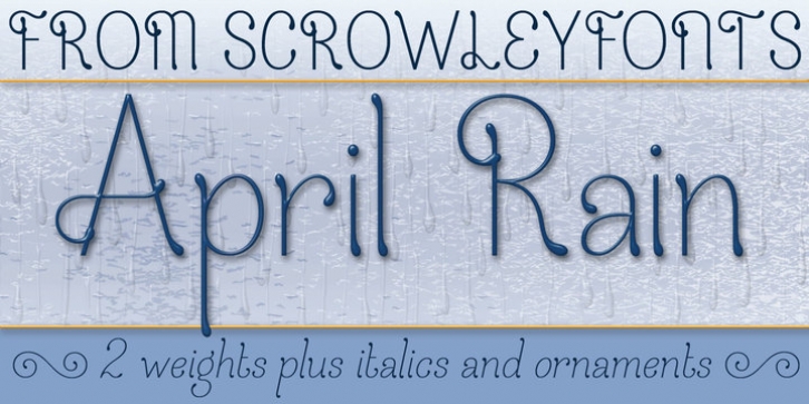 April Rain font preview