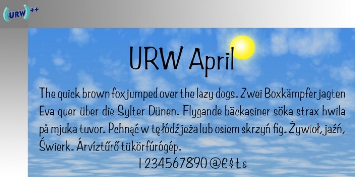 April font preview