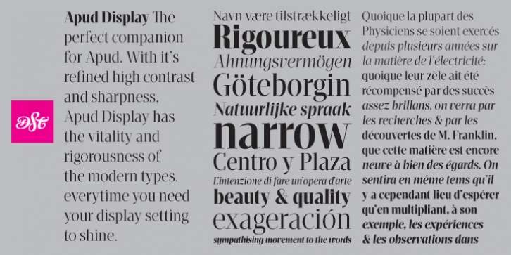 Apud Display font preview
