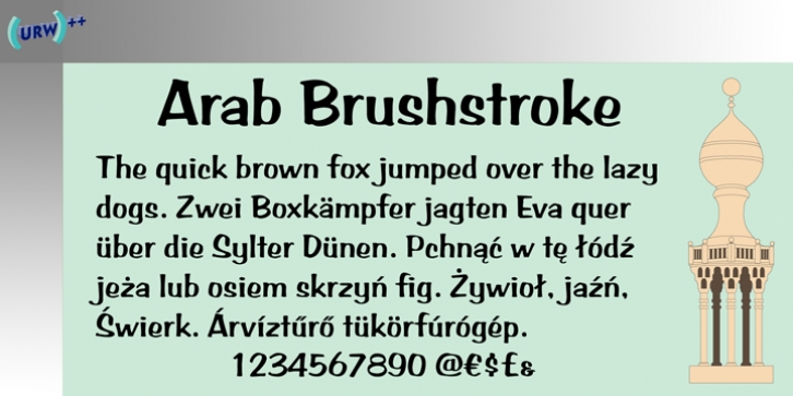 Arab Brushstroke font preview