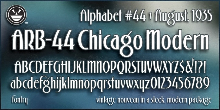 ARB 44 Chicago Modern font preview