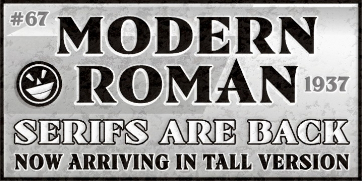 ARB 67 Modern Roman font preview