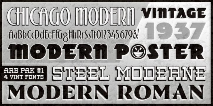 ARB 70 Modern Poster font preview