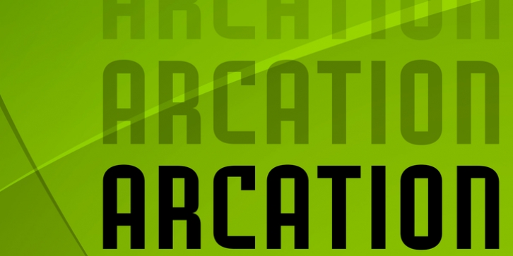 Arcation font preview