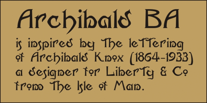 Archibald BA font preview