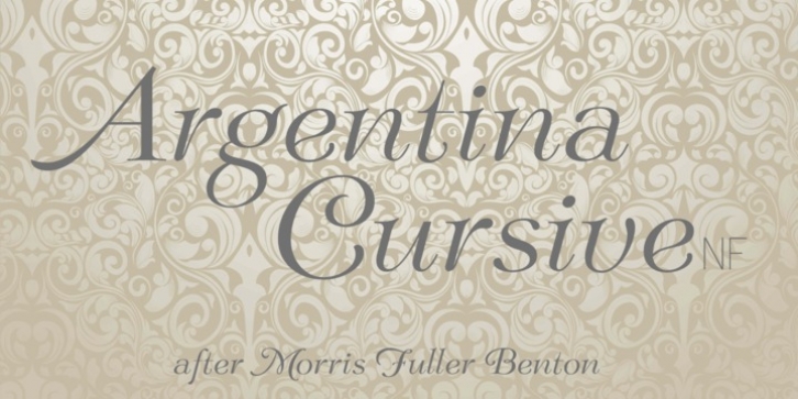 Argentina Cursive NF font preview