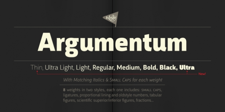 Argumentum font preview