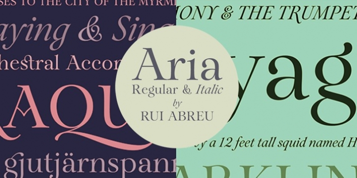 Aria Pro font preview