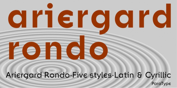Ariergard Rondo font preview