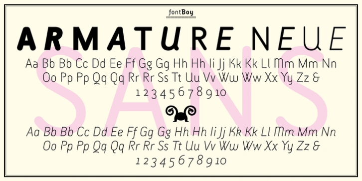 Armature Neue Sans font preview