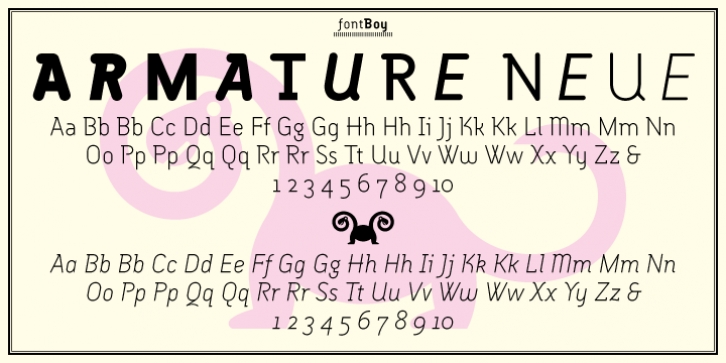 Armature Neue font preview