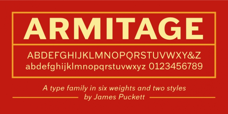 Armitage font preview