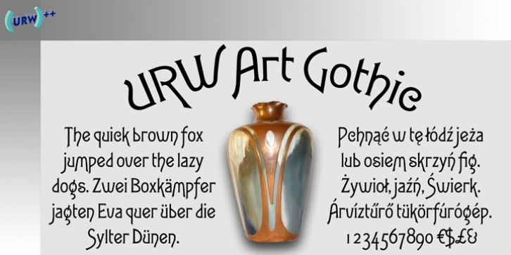 Art Gothic font preview