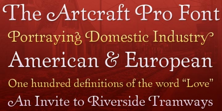 Artcraft Pro font preview