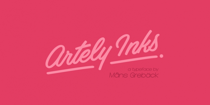 Artely Inks font preview