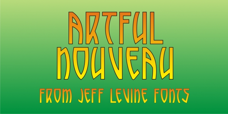 Artful Nouveau JNL font preview