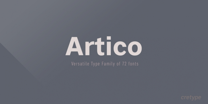 Artico font preview