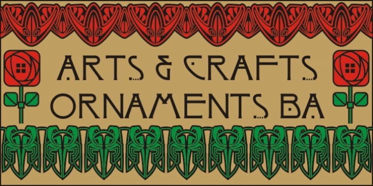 Arts And Crafts Ornaments BA font preview