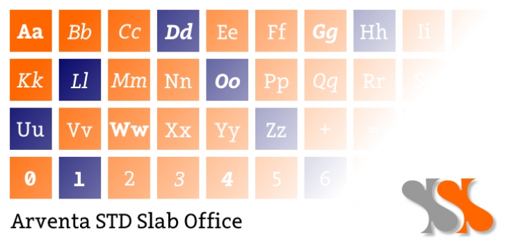 Arventa Std Slab Office font preview